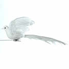 Bird Flying White On Clip L28 W26