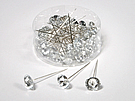 201589 Round Diamond Pins 16mm Clear