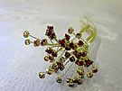 b1696 Red Gold Diamonte Cluster