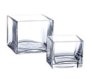 gla903 Cube vase 14wx14h cm 14wx12h cm