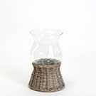 Hurricane light rattan grey h23 d15