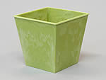 24700 Plastic Flowerpot Green 13.5x13.5x13 cm