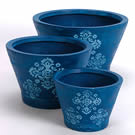 Blue Flower Design Pot