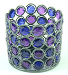 Candle Holder Blue and Purple