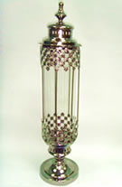 Lantern Standing Nickel Plated