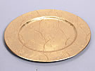 202531 Plate Flower Design 33cm Gold