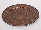 202533 Plate flower design 33cm bronze