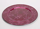 202534 Plate Flower Design 33cm Purple