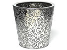 Galv pot full deco d16xh15.5cm silver