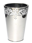 Galv vase with deco d13 h19cm silver