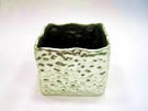 Pot square champagne rough Lw11 h9cm