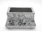 Rectangle Cement Pot Silver Design