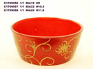 Red Bowl With Gold Design