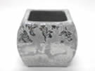 Silver Design Cement Pot