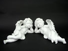 Angel lying 2 asst white L28 w10 h13cm