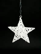 Star & Hanger White Wash Height 20cm