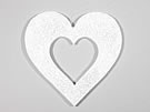 203384 Heart Hanging White 31cm