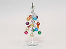 204647 Glass Tree with Baubles (16) Silver 30cm