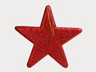 27102 Glitter Star Red 40cm Hanger