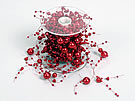 33610 Roll luxe deco bead garland red 400cm