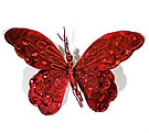 y60302 Red Glitter butterfly