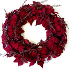 Red Poinsettia Wreath