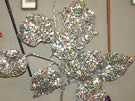 Silver Glittered Foliage