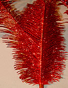 wx03303 Red Glitter Fern