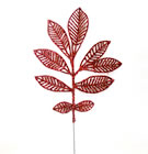 x51041 Red Glitter Leaf Spray