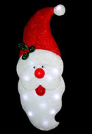 Led santa head twinkling 3asst