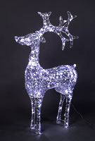 Standing deer crystal white 42inch