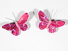 203557 Butterfly Pick x6 Pink 9cm