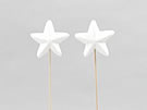 27760 Glitter Star Pick 8cm White