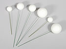 29483 Glitter Balls White Pins