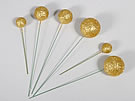 29485 Glitter Balls Gold Pins