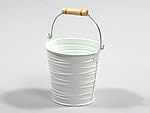 320564 Metal Bucket With Handle White 11cm