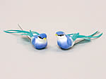 321306 6 Bird Pick Blue 13x4cm