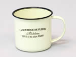 321471 Enamel Cup Cream 10x9cm