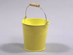 324500 Metal Bucket With Handle Yellow 12.5dx12h cm