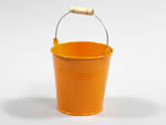 324501 Metal Bucket With Handle Orange 12.5dx12h cm