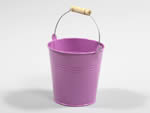 324505 Metal Bucket With Handle Lilac 12.5dx12h cm