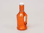 324941 Glass Bottle With Cap Orange 17cm