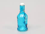 324943 Glass Bottle With Cap Blue 17cm