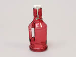 324944 Glass Bottle With Cap Pink 17cm