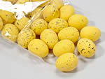 75726 Plastic Peewit Eggs x48 Yellow 5cm